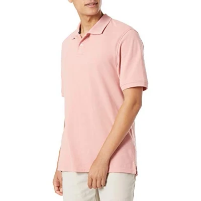 Imagen de Amazon Essentials Polo en piqué de algodón con Corte Regular (Disponible Talla Grandes y Largos Especiales) Hombre, Rosa, S