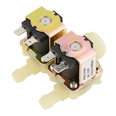 Imagen de DN20 G3 / 4 DC 12v Válvula Solenoide Entrada Agua Doble Cabezal para Lavadora Normalmente Cerrada Elettrovalvola
