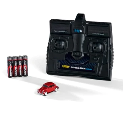 Imagen de Carson 500504147 1:87 Volkswagen Beetle Rojo 2.4G 100% RTR Modelo Listo para Conducir, Coche RC, H0, vehículo Diorama