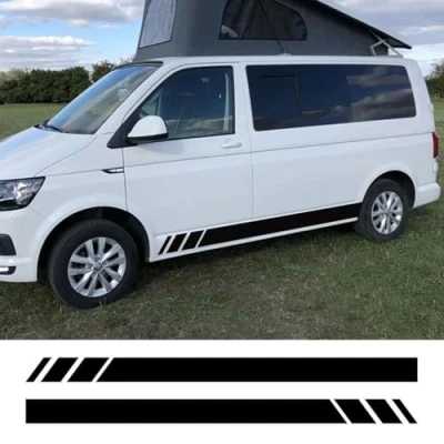 Imagen de CTLTSRX 2 Pegatinas Laterales para Puerta de Coche, Volkswagen VW Transporter T4 T5 T6 Caravelle Multivan Camper Van, Accesorios calcomanías Vinilo