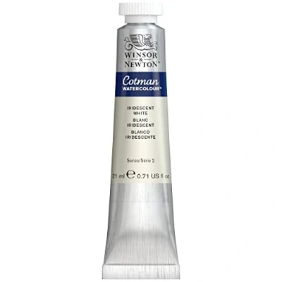 Imagen de Winsor &amp; Newton acuarela Cotman Metallics tubo de 8ml color blanco iridiscente , metálica, metálica