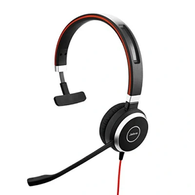 Imagen de Jabra Evolve 40 UC Auricular Monoaural de Comunicaciones Unificadas para VoIP Softphone Cancelación Pasiva Ruido Cable USB A con Unidad Control Negro
