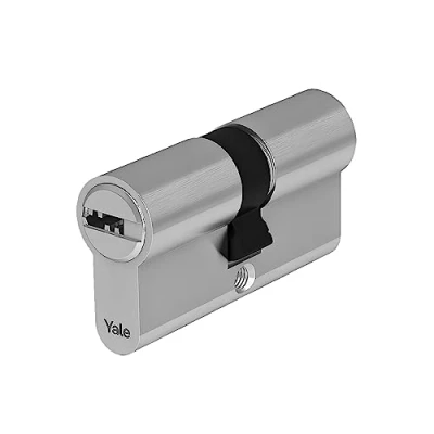 Imagen de Yale Cilindro europeo de seguridad estándar para cerradura YC051KD404503N1 niquelado, 40/45 mm, doble, embraguado, 3 llaves