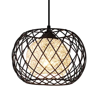 Imagen de WOWEWA Lampara Techo Vintage,Lámparas de Vintage,Negra,lndustriales Lámpara Colgante E27 para Dormitorio Cocina Comedor Salón Bar Pasillo Restaurante