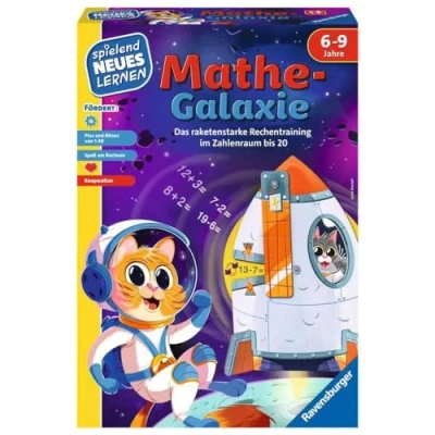 Imagen de Ravensburger 24970 Galaxy Matemáticas Juego Educativo para niños, de cálculo niños 6 a 9 años, 1 4 Jugadores, Espacio números 20, más y Menos