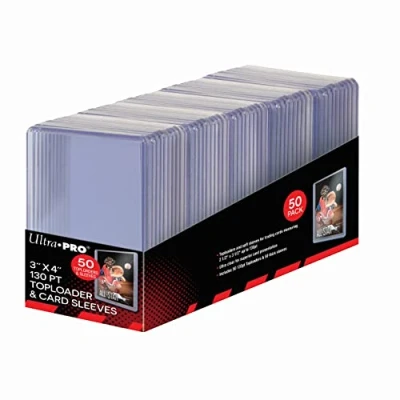 Imagen de Ultra Pro Cargador superior de 7,6 x 10,16 cm, supergrueso, 130 pt, con fundas gruesas para tarjetas (50 unidades)