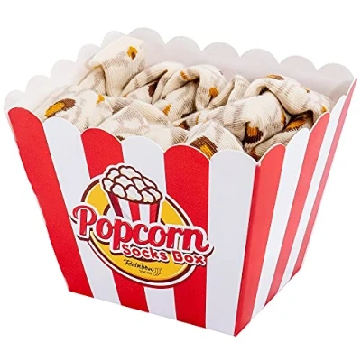 Imagen de Rainbow Socks Hombre Mujer Calcetines Popcorn Graciosos 2 Par Talla 36 40