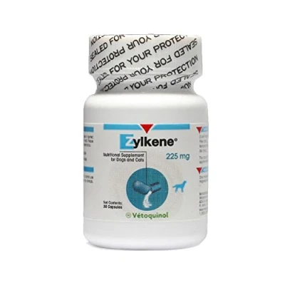 Imagen de Vetoquinol Zylkene Envase con 30 Comprimidos de Complemento Alimenticio para Perros y Gatos 225 MG