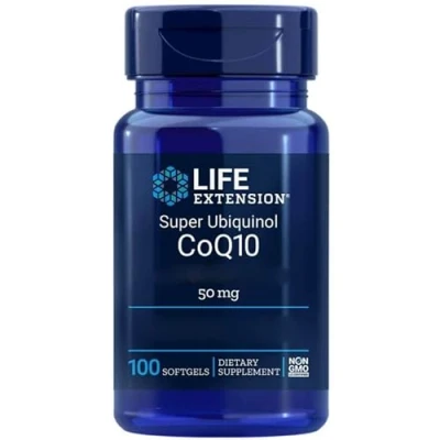 Imagen de Life Extension, Super Ubiquinol, Enhanced Mitochondrial Support, 50mg, Kaneka 100 Cápsulas blandas, Testado en Laboratorio, Sin Gluten, Soja, No GMO