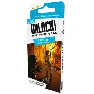 Imagen de Space Cowboys Unlock! Miniaventuras El Despertar De la Momia Juego Mesa Escape Room para Adultos y Familias a Partir 10 Años 1 6 Jugadores 30 45 Minutos por Partida Español
