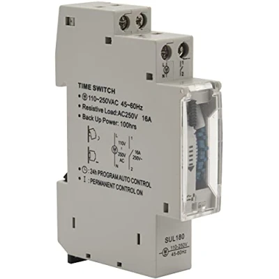 Imagen de Netoches Sul180A 15 minutos temporizador mecánico 24 horas programable carril Din interruptor relé medición análisis instrumentos