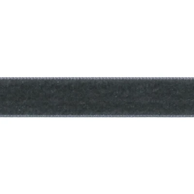 Imagen de Berisfords Cinta de Terciopelo, Gris/Fonce, 10.2 x 5.6 cm, 5