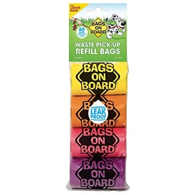 Imagen de Bags on Board Bolsas de Recogida para Perros Resistentes y a Prueba Fugas Rainbow (60 Bolsas)