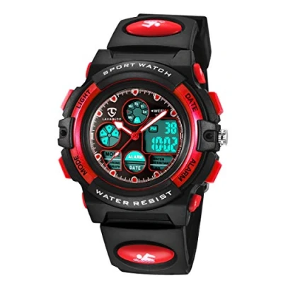 Imagen de aswan watch Reloj Deportivos para Niños y Niña Resistente al Agua Digital Analógico Militares Impermeable Relojes Niño