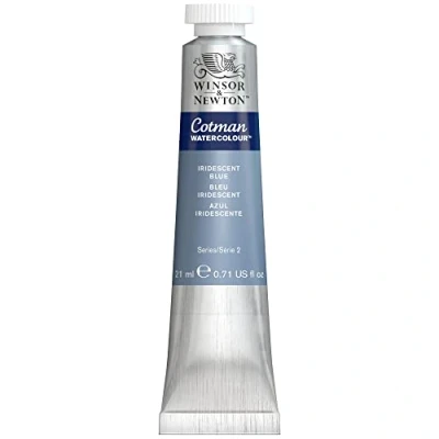 Imagen de Winsor &amp; Newton acuarela Cotman Metallics tubo de 8ml color azul iridiscente , metálica, metálica