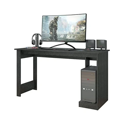 Imagen de Buyqualia Mesa Ordenador Escritorio de Oficina con Base para pc en Color Negro (Largo 136 / Ancho 54 cm)