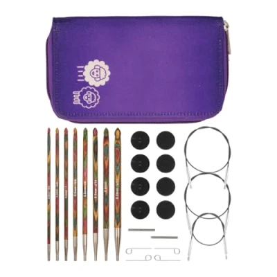 Imagen de KnitPro Symfonie Tunisian Afghan Wood Crochet Hook Set with Interchangeable Cables 3.50, 4.00, 4.50, 5.00, 5.50, 6.00, 7.00 &amp; 8.00mm
