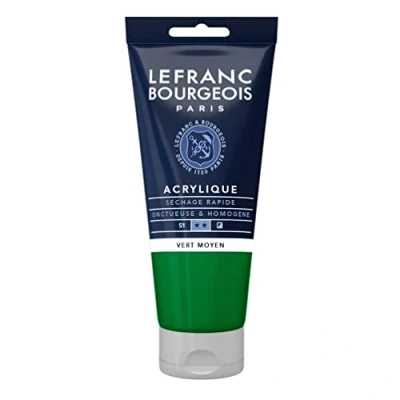 Imagen de Lefranc Bourgeois Satin Acrílico, Verde Brillante, 80ml Tube