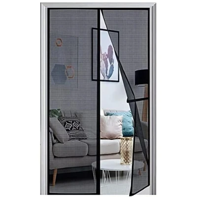 Imagen de Panngu Mosquitera Puerta Magnetica 85x210cm, Cortina Exterior Actualización en 2024, Cortinas Mosquiteras para Puertas con Imanes del Balcón, Patio Negro