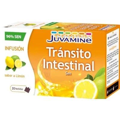 Imagen de JUVAMINE Infusión Tránsito Intestinal Sabor Limón 20 Bolsitas Digestión Fácil Regula el y Promueve Bienestar Digestivo 96% Sen