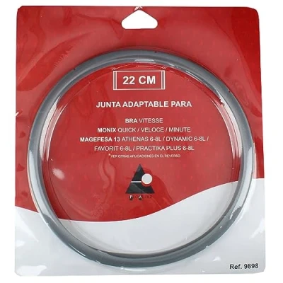 Imagen de Anakel Home Repuesto Junta Tapa Olla Compatible con Express Bra Vitesse, Magefesa Favorit, Monix Quick, Masterpro... Para Modelos Fabricados Después de 2013, Ø22cm
