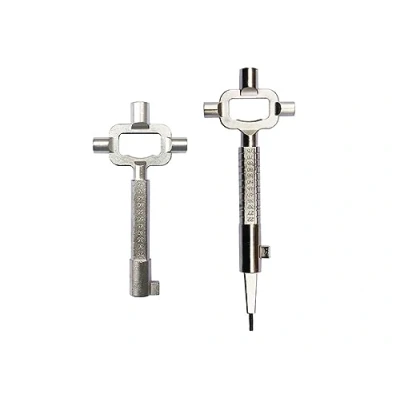 Imagen de Kellegour 2 pcs Llave de Construcción Universal,Llave Universal Aleación Zinc,Llave para Construcción,Llave Cuadrada 6/7/8 mm,para Bombines/Cilindro/Cerraduras/Sacacorcho,Plateado