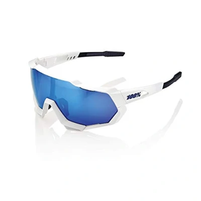 Imagen de 100% SPEEDTRAP Matte White Hiper Blue Multilayer Mirror Lens, Adultos Unisex, Multicolor, Estandar