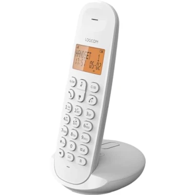Imagen de Logicom ILOA 155T Teléfono Fijo inalámbrico con contestador Grabador Solo Teléfonos analógicos y DECT Blanco