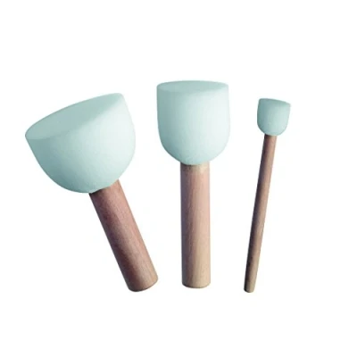 Imagen de Marabu, Juego de 3 Pinceles 1,5 cm, 3,5 cm y 5 Mango Madera certificada FSC, para estarcir puntear, 0290000000001, Multicolor