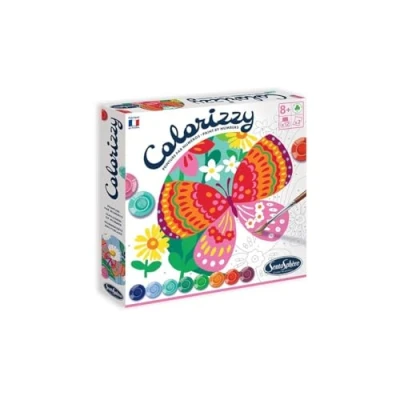 Imagen de Sentosphère Butterfly Colorizzy Kit de Pintura por números para niños, diseño Mariposas, Multicolor, Small (3904504)