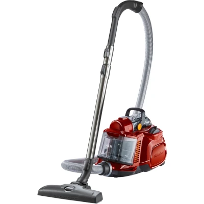 Imagen de AEG LX7 2 CR A Aspiradora de Trineo Sin Bolsa, 650W Potencia, Filtro Allergy Plus lavable, Fácil Vaciado, Radio acción 9m, 72dB Ruido, Cepillo Turbo, Mascotas y Parquet, Rojo