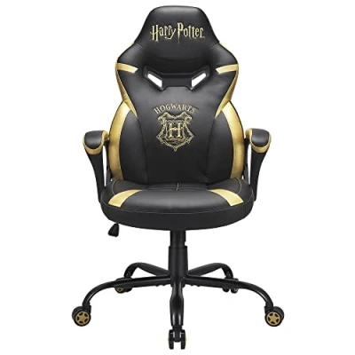 Imagen de Harry Potter Silla gaming junior asiento gamer para escritorio sillon de oficina Negro y oro Licencia oficial