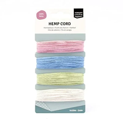 Imagen de Vaessen Creative Spring Assortment Cord, Hemp, Multi Colour, 4 x 10 m