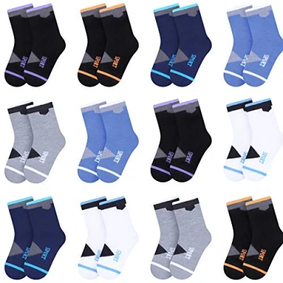 Imagen de L&amp;K II 12 pares de Calcetines infantiles para niños niñas invierno deportivos algodón largo 2840 35 38