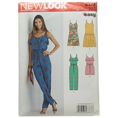 Imagen de New Look Patron 6373 : Robe Short/Combi Pantalon, Blanco, 22 x 15 cm
