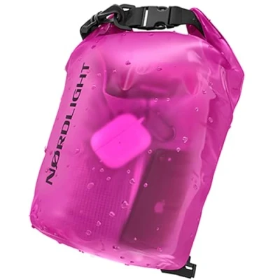 Imagen de Nordlight Dry Bag Y Bolsa Impermeable (10L, Rosa) con Cierre Enrollable Correa para El Hombro Natación, Playa, Piragüismo, Stand Up Paddling, Buceo