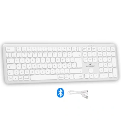 Imagen de Bluestork KB Mac Wireless Teclado inalámbrico para (Teclado Bluetooth Recargable USB C, diseño Ultrafino, ergonómico, Teclas silenciosas, duración de 90 Horas &amp; iPad