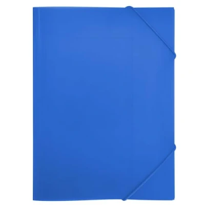 Imagen de RAYLU PAPER Carpeta con gomas elásticas y solapas Tamaño A4, carpetas de almacenamiento para documentos, oficina escuela, Hechas polipropileno 100% reciclable (A4, Azul)