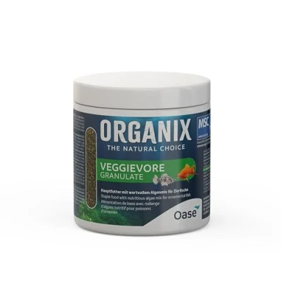 Imagen de OASE ORGANIX Veggievore Granulado 500 ml Comida para peces de acuario, alimento básico ornamentales, alto contenido en algas