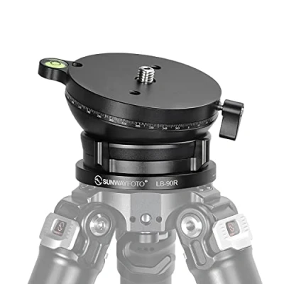 Imagen de SUNWAYFOTO LB 90R Base de nivelación panorámica 360, cabezal trípode, capacidad carga 25 kg