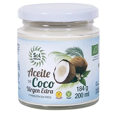 Imagen de SOLNATURAL Aceite de Coco Virgen Extra Pequeðo Bio 200 ml, 400 g