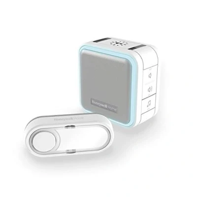 Imagen de Honeywell Home DC515S Serie 5, Timbre Compacto, Portátil, Inalámbrico, con Led y Pulsador (Blanco)
