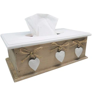 Imagen de Khevga caja de pañuelos madera en estilo rústico