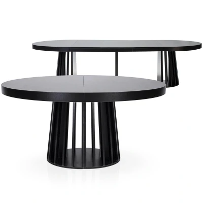Imagen de Mesa ovalada extensible Eliza negro Menzzo
