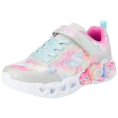 Imagen de Skechers Girls, Zapatillas, Silver Sparkle Mesh/Multi Trim, 36 EU