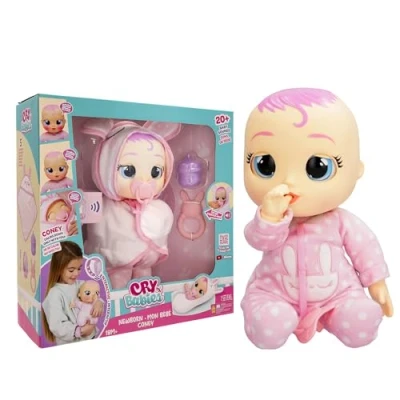 Imagen de BEBÉS LLORONES Newborn Coney Interactivo de Lujo Muñeca con Pulsera Inteligente, lágrimas Verdad y Accesorios bebé Regalo optimo para NIÑOS NIÑAS a Partir 18 Meses