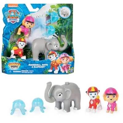 Imagen de Patrulla Canina Figuras de ACCIÓN Jungle PUPS Figura Marshall Canina, Skye y Elephant con un Lanzador Proyectiles 6068630 Juguetes Niños 3 Años +