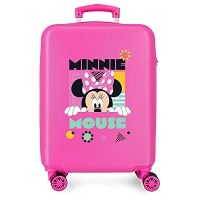 Imagen de Disney Minnie Geometric Maleta de Cabina Rosa 38x55x20 cms Rígida ABS Cierre combinación Lateral 35L 2 kgs 4 Ruedas Dobles Equipaje Mano