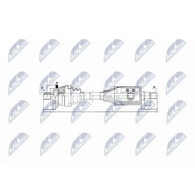 Imagen de NTY NPW ME 027 Árbol de transmisión Eje delantero, derecha 519 MERCEDES BENZ: Clase E Berlina norauto, oscaro, mister auto