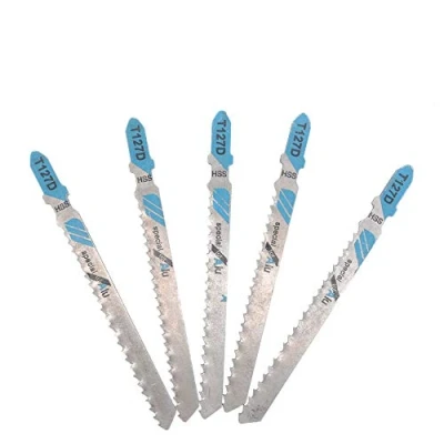 Imagen de BE TOOL Juego de 5 hojas sierra calar con vástago en T T127D, surtido universal para cortar metal, madera, PVC y más, compatible Bosch, Dewalt, Hitachi, Makita, Festool, etc
